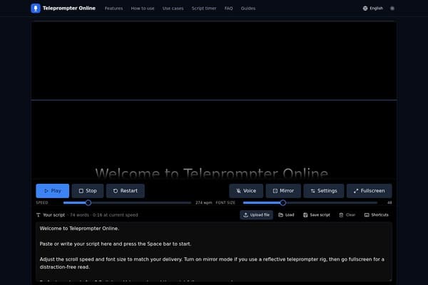 Teleprompter Online preview