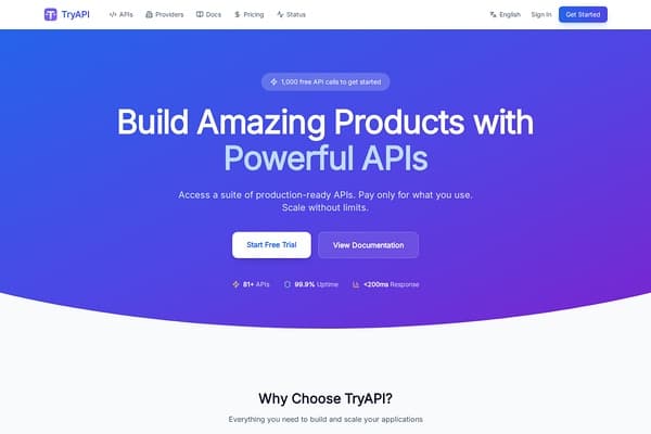 TryAPI preview