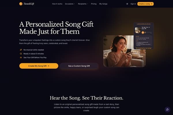 TunedGift preview