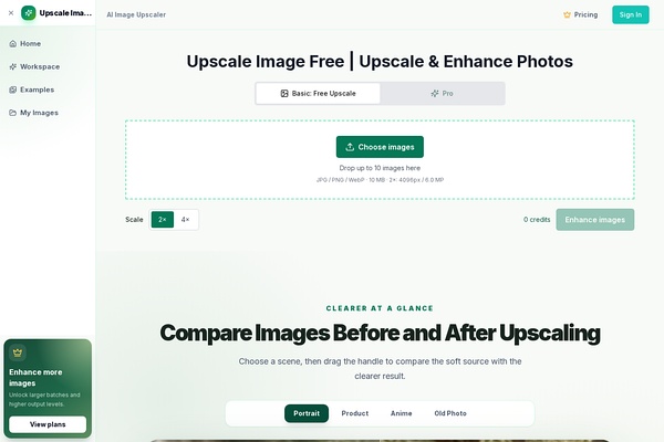 Upscale Image preview