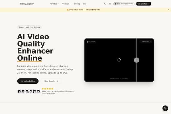 AI Video Quality Enhancer Online preview