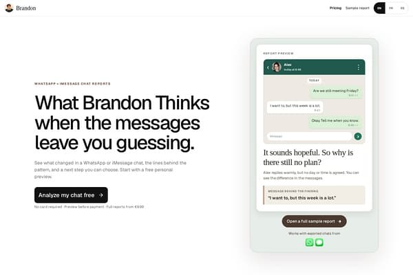 What Brandon Thinks screenshot