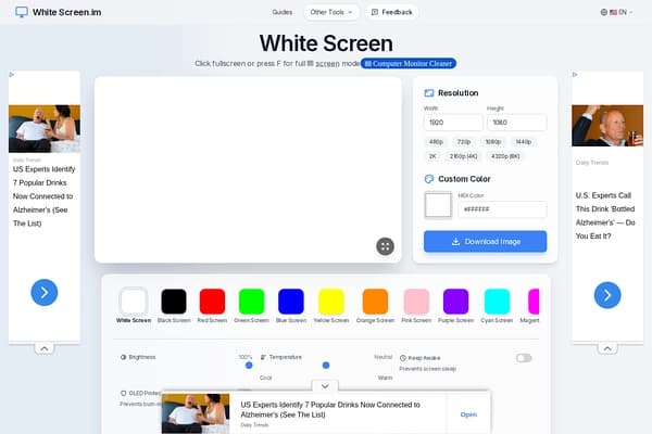 White Screen screenshot