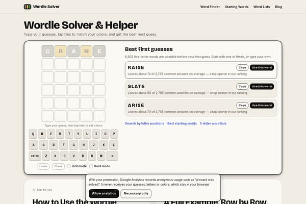 Wordle Solver & Helper preview