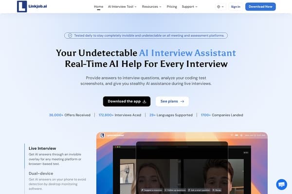 Linkjob AI Interview Assistant screenshot