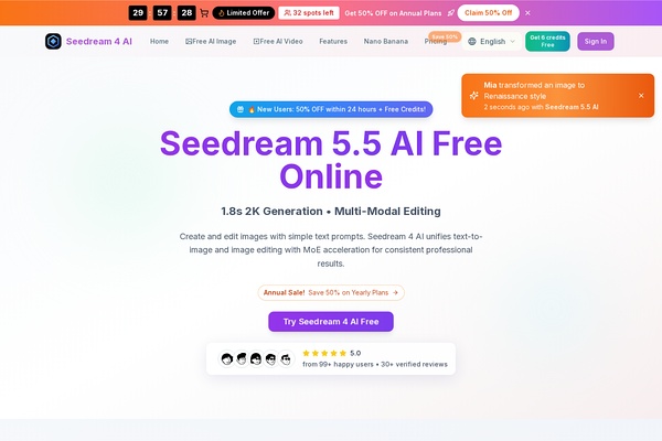 Seedream 5.5 AI screenshot