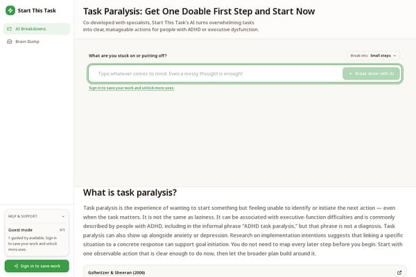 Start This Task screenshot