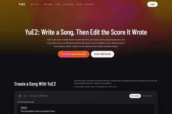 YuE2 AI Music Generator screenshot