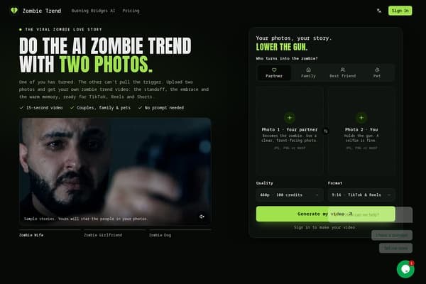 Zombie Trend AI Video Generator preview