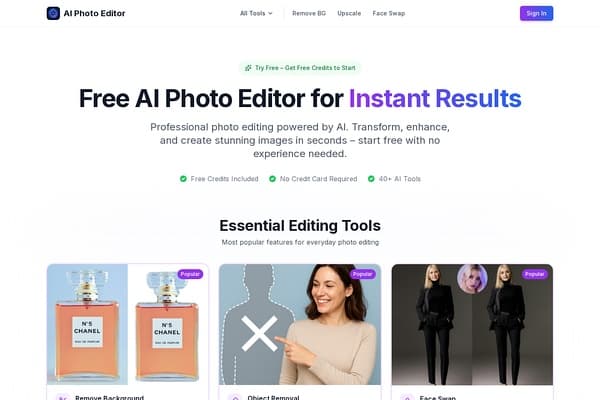 AI Photo Editor preview