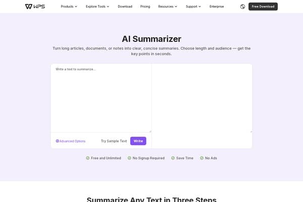 AI Summarizer preview