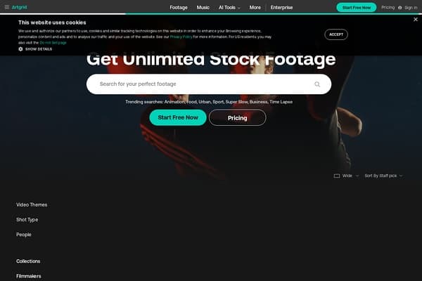 Artgrid screenshot