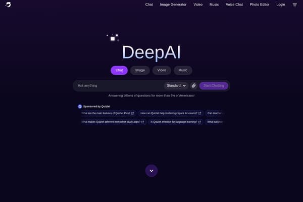DeepAI preview
