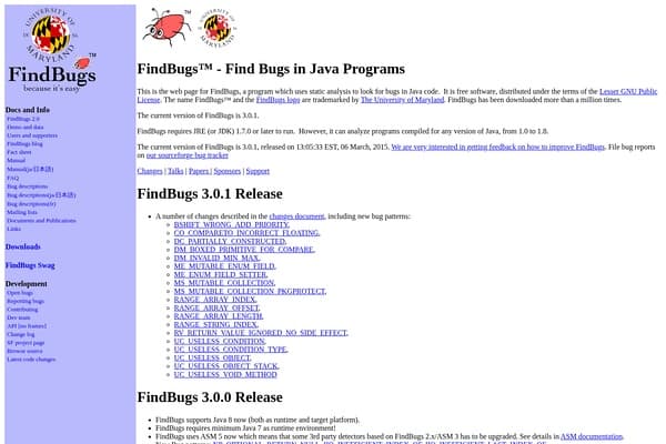 FindBug screenshot
