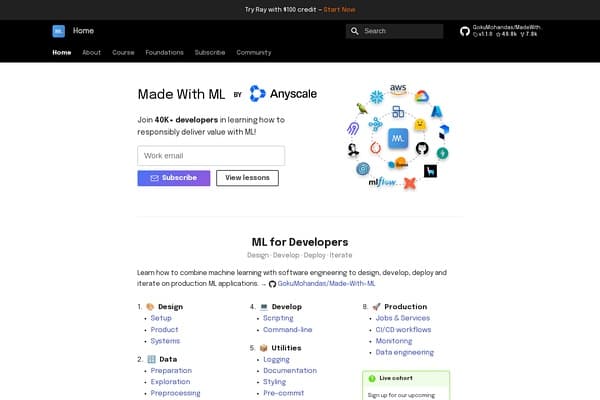 MadeWithML screenshot