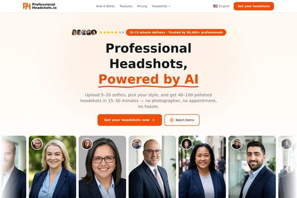 ProfessionalHeadshot.io screenshot