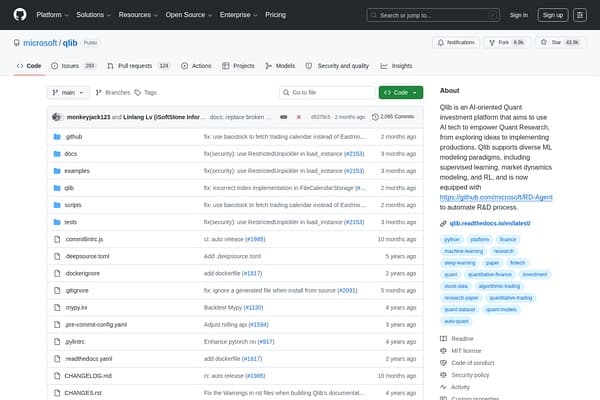Qlib screenshot