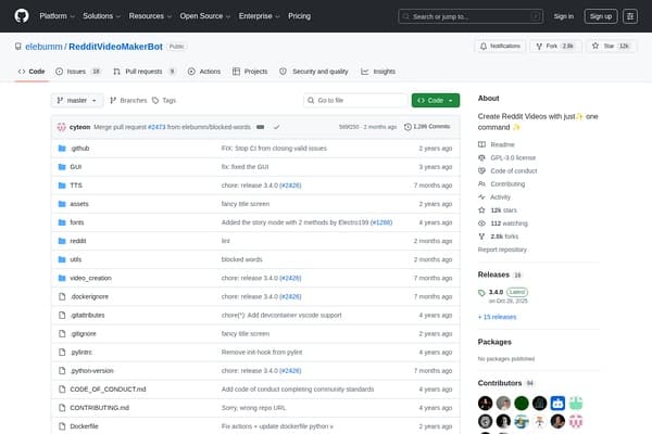 RedditVideoMakerBot preview