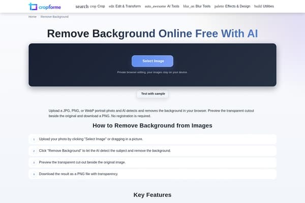 Remove background preview