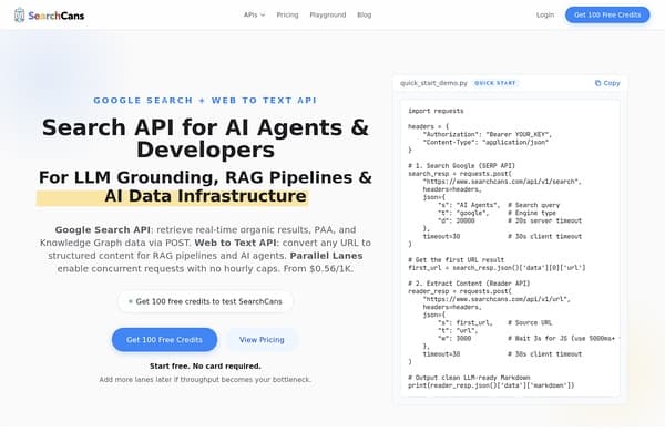 SearchCans preview