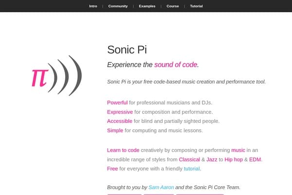 Sonic Pi preview