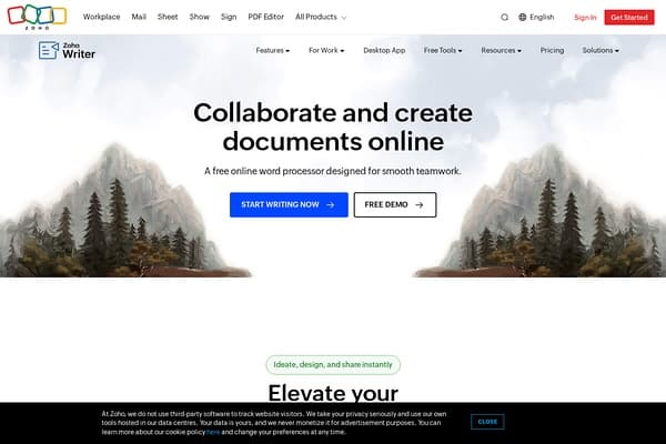 Zoho Writer preview